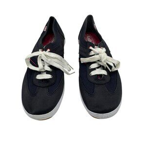 Keds Womens Fashion Sneakers Size 9.5 Navy Blue Low Top Lace-Up Casual Mesh